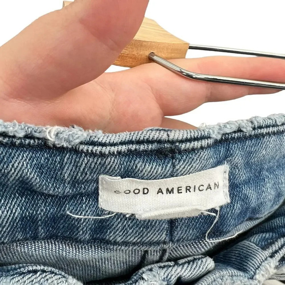 Good American Good Curve Straight‎ Jeans Blue858 Wash Size 14 / 32 - Picture 9 of 12